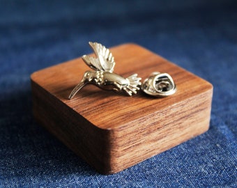 Broche de colibri d’argent