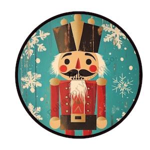 Nutcracker Wreath Attachment, Nutcracker Christmas Home Decor, Toy Soldier Holiday Decoration, Metal Wreath Sign