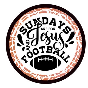 Señal de corona de fútbol de otoño, señal de Jesús y fútbol, accesorio de corona