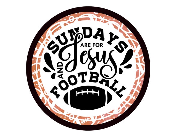 Football Wreath Sign: Jesus and Football, Fall Decor, Fall football, Wreath sign for football fans