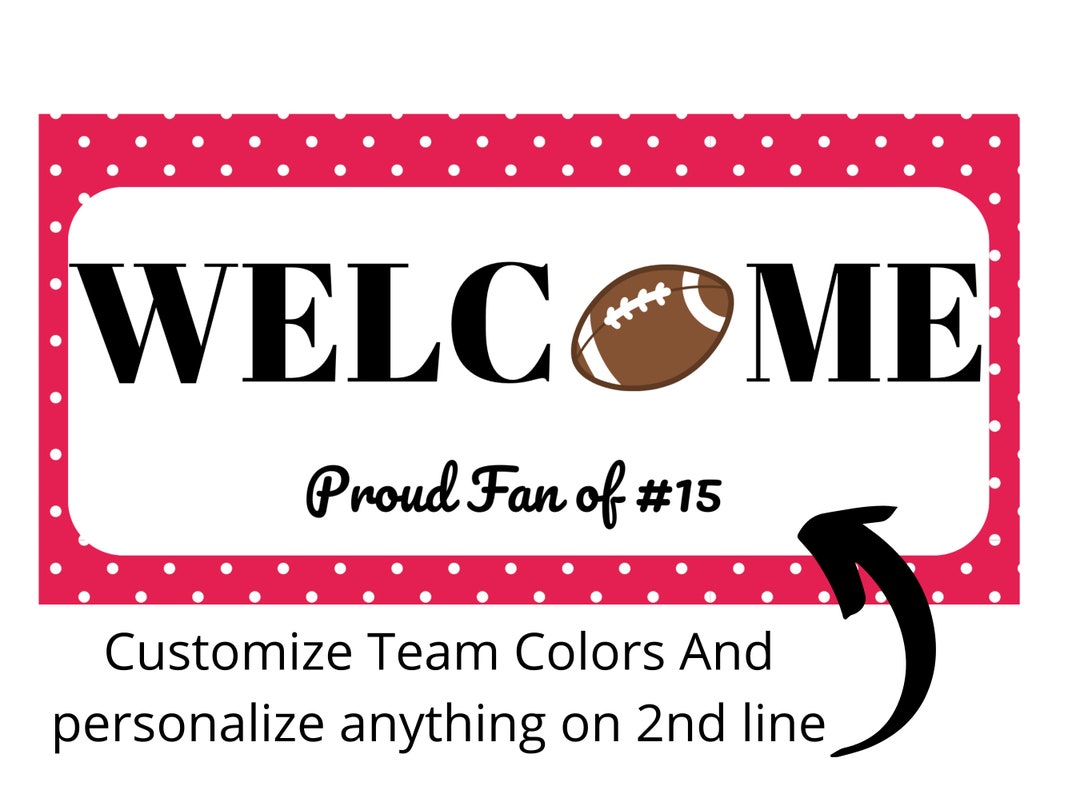 Personalized Football Team Sign, Customizable Sport Sign, Go Team Signs