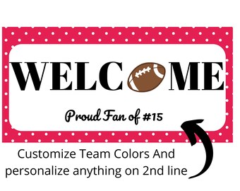 Personalized Football Team Sign: Customizable Sport Decor