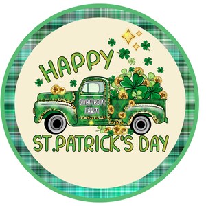St. Patricks Day Wreath Sign, Metal Leprechaun Sign, Glitter Shamrock, Spring Attachment, Wreath Attachment