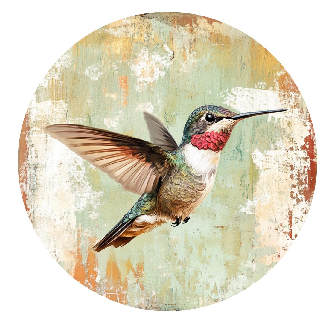 Hummingbird Metal Sign: Ruby Throated Bird Welcome Spring Decor - Etsy
