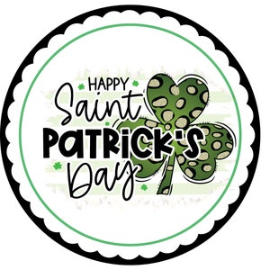 St. Patricks Day Wreath Sign, Metal Leprechaun Sign, Glitter Shamrock, Spring Attachment, Wreath Attachment