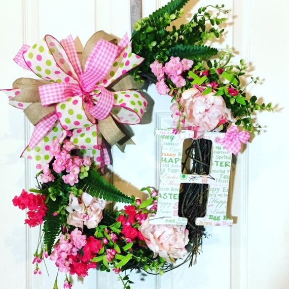 Easter Wreath Front Door Wreath Spring Wreath Easter Decor Etsy