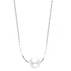 Single Pearl Necklace 10mm, Bridesmaids Necklace,  Bridesmaid Gift, Minimalist Necklace, June Birthstone Pearl Jewelry, Bridal Necklace
