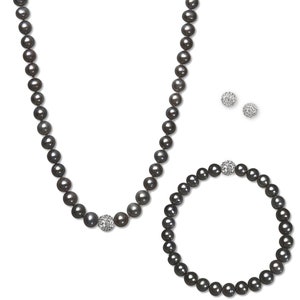 Pearl Set, Pearl Necklace, Pearl Bracelet, Genuine Pearl, Bridesmaid Gifts, Free Shipping In USA
