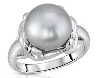 Cultured Freshwater Pearl Ring in Sterling Silver