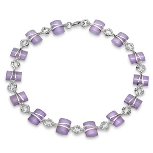 Vintage Jade Sterling Silver Necklace, Purple Jade Necklace, Sterling Silver Chain, Birthday Gift