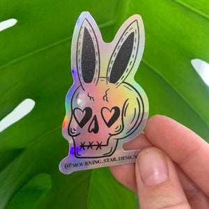 Bunny skull sticker