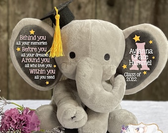 Graduation Gift, Personalized Graduation Gift, Grad Gift, Graduation Keepsake, Personalized Stuffed Animal, Preschool Gradation Gift