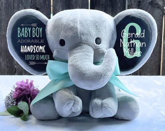 Baby shower gift, boy baby shower,boy baby shower gift, nursery decor, birth stats stuffed animal, newborn boy, baby gift, keepsake
