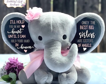 Baby Memorial Gift, Sibling Memorial Gift, Childs Memorial Gift, Memorial Stuffed Animal, Rainbow Baby Gift, Sibling of Loss Gift, Memorial