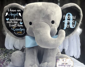 Loss Gift For A Child, Grandparent Loss Gift, Personalized stuffed animal, Memorial Gift, Sibling Loss, Family Loss Gift, Guardian Angel,