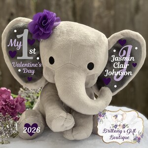 1st Valentines Day, First Valentine, Valentines day gift, niece gift, nephew gift, birth stats, daughter gift, son gift, baby gift, keepsake imagen 7