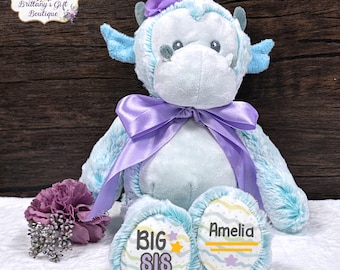 Big Sister Gift, Little Sister Gift, Big Brother Gift, Little Brother Gift, New Baby Present, New Baby Gift, Sibling Gift, Dragon Plush