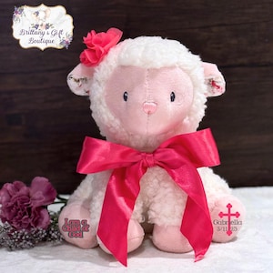 Baptism gift, Lamb of God, Lamb baptism keepsake, boy keepsake, stuffed animal, personalized stuffed lamb, baby gift, dedication gift