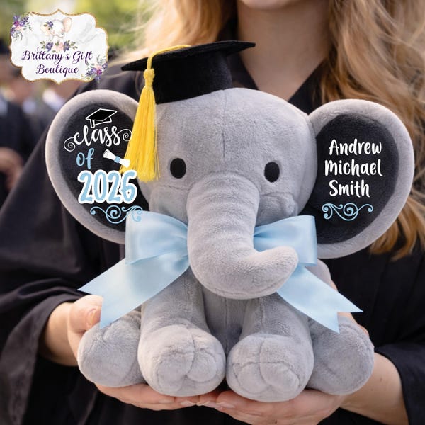 Graduation Gift 2026, Personalized Graduation Gift, Grad Gift, Graduation Keepsake, Personalized Stuffed Animal, Preschool Gradation Gift
