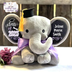 Graduation Gift 2025, Personalized Graduation Gift, Grad Gift, Graduation Keepsake, Personalized Stuffed Animal, Preschool Gradation Gift