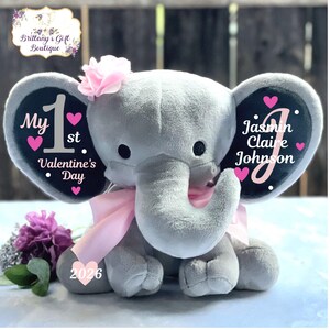 1st Valentines Day, First Valentine, Valentines day gift, niece gift, nephew gift, birth stats, daughter gift, son gift, baby gift, keepsake imagen 9