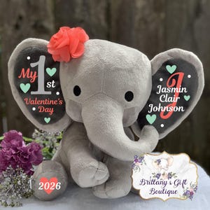 1st Valentines Day, First Valentine, Valentines day gift, niece gift, nephew gift, birth stats, daughter gift, son gift, baby gift, keepsake imagen 6