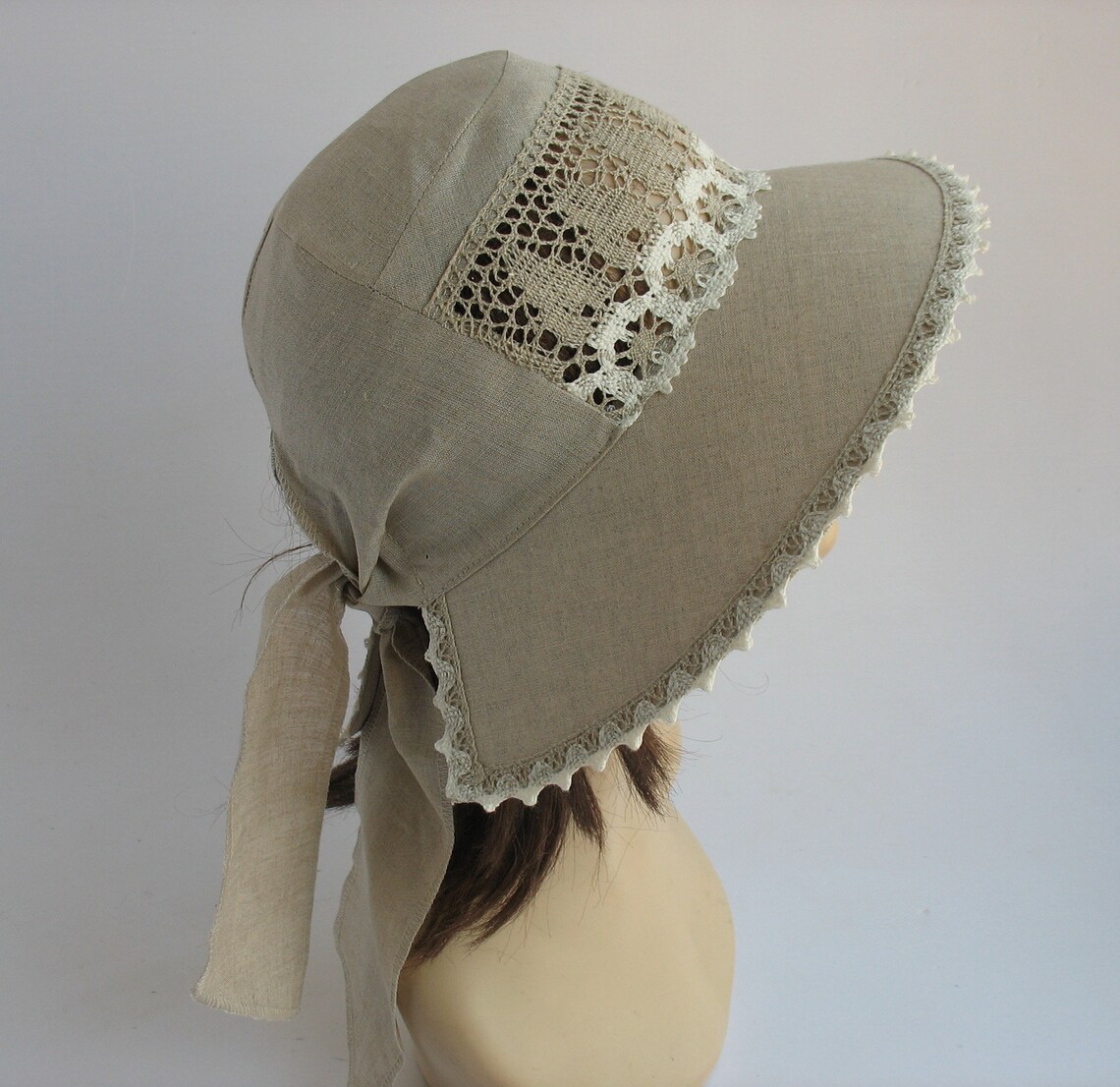 Linen hat Simple Casual organic linen clothing Flax hat Women Etsy