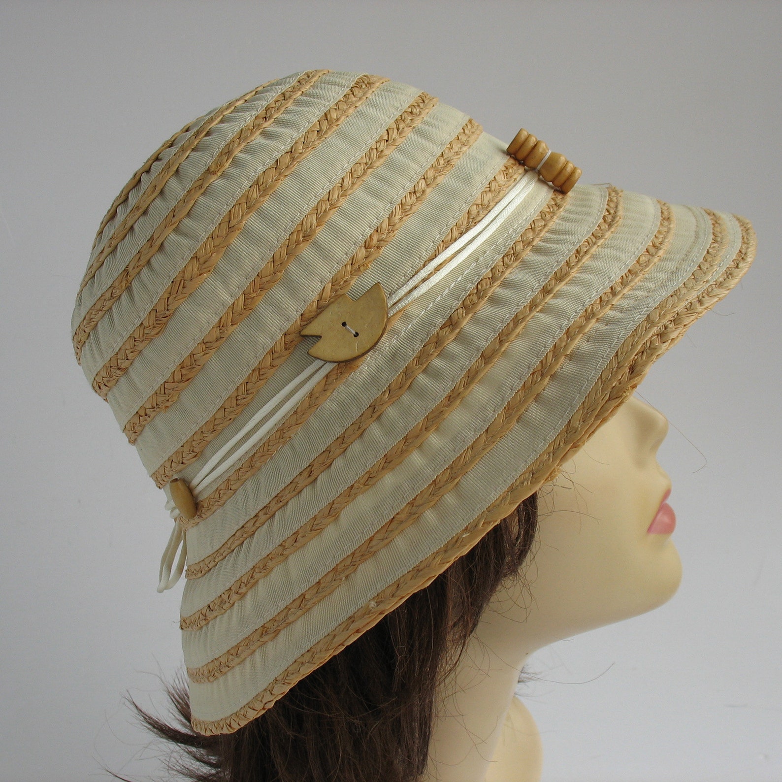 Cream Sun Hat Wide Brimmed Summer Hat Cream Sunhat Beach Wear Etsy