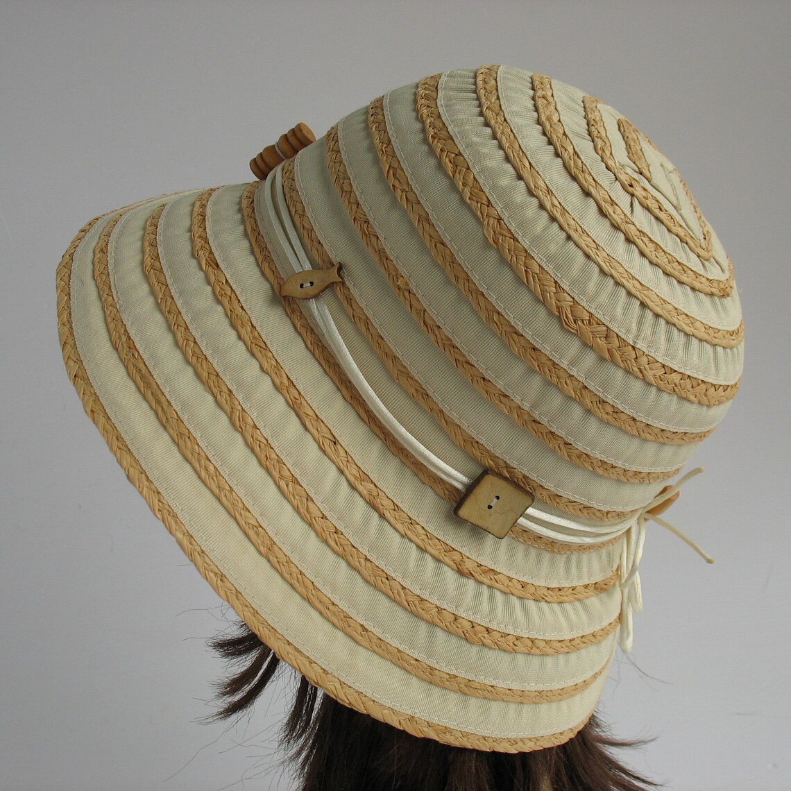 Cream Sun Hat Wide Brimmed Summer Hat Cream Sunhat Beach Wear Etsy