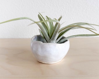 Small dish, handmade ceramic, subtle purple blue, pinch pot, glossy pottery, jewelry ring dish, crystalline trinket holder, air plant holder