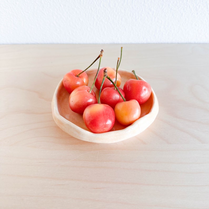 Cinnamon toast dish, speckled glaze, minimalist office, ceramic, handmade trinket holder, wedding ring, jewelry tray, small pet plate image 4