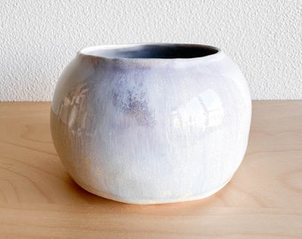 Blue purple crystalline vase, handmade ceramics, modern pottery, flower home decor, unique glaze, mother's day gift, for her, contemporary