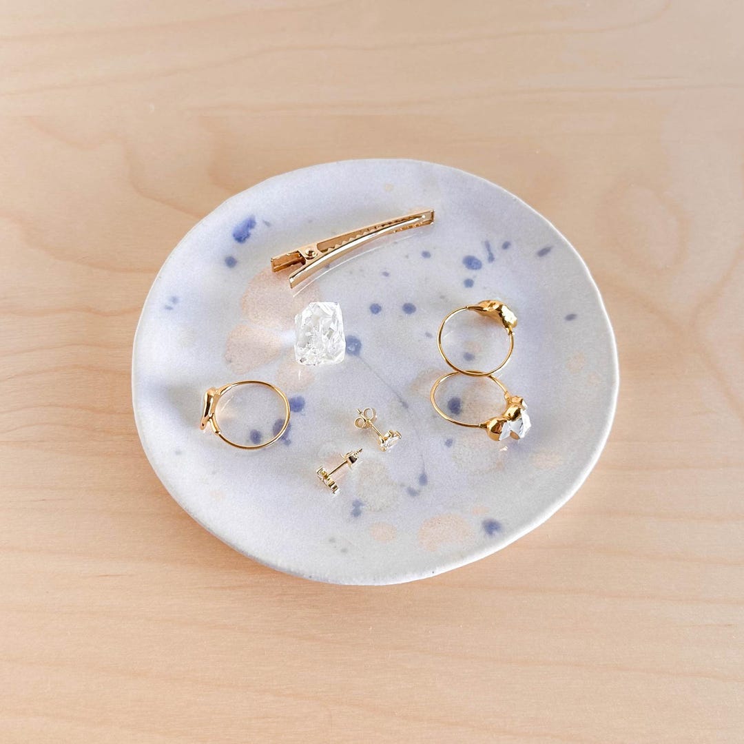 Small Splatter Dish, Handmade Ceramics, Pinch Pottery, Desk Accessories ...