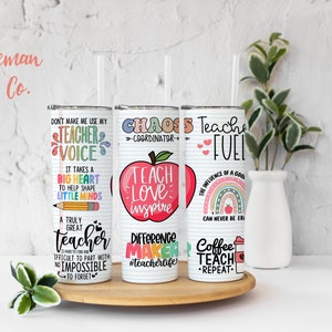 Teach Love Inspire 20 oz Stainless Steel Skinny Tumbler