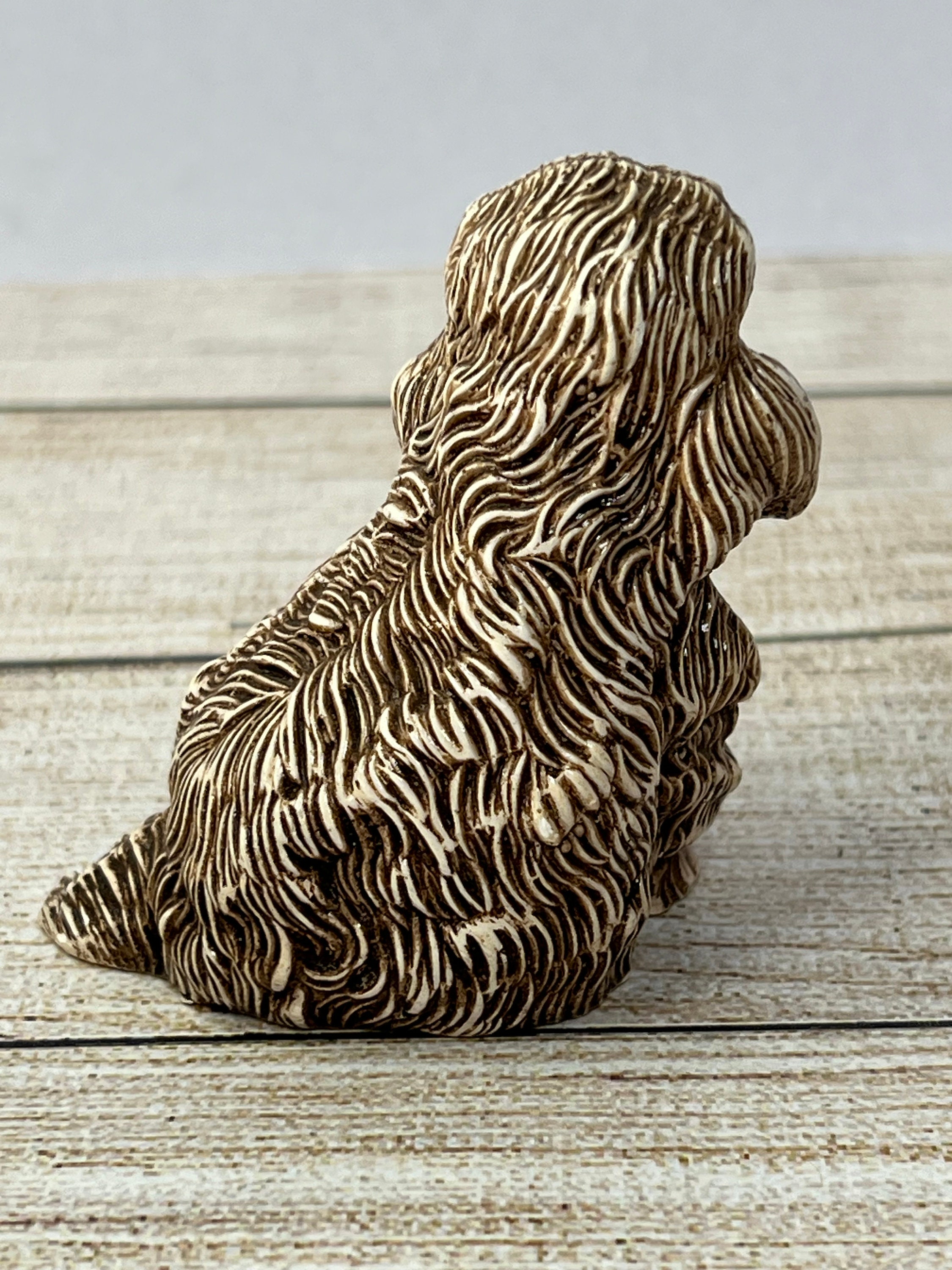 * vintage dog ornament ❀  blue eye ワンちゃん Vintage Small Dog Figurine, Big Blue Eyes, Kitsch and Cute