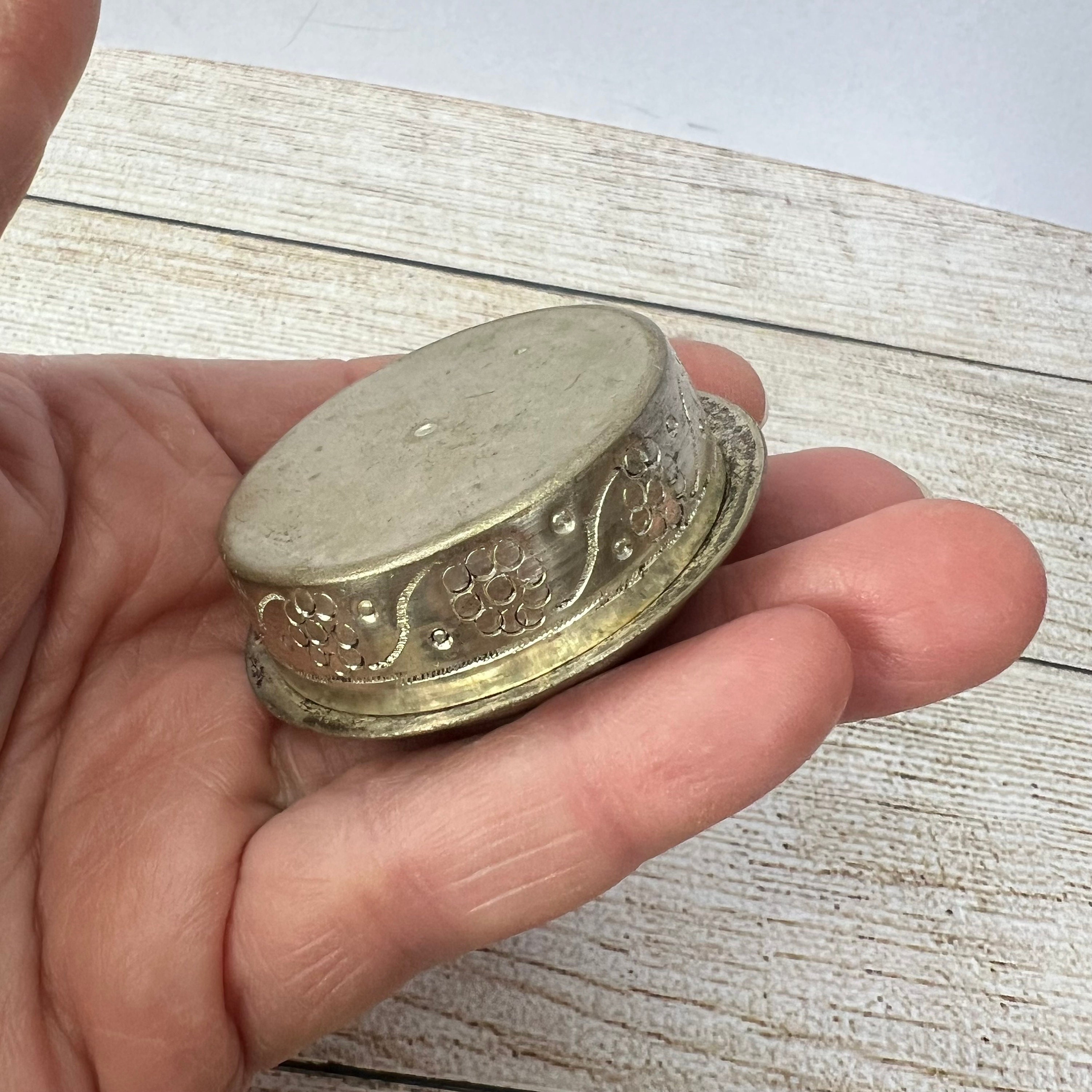 Vintage Asian, Middle Eastern Hand Painted Snuff, Pill Box