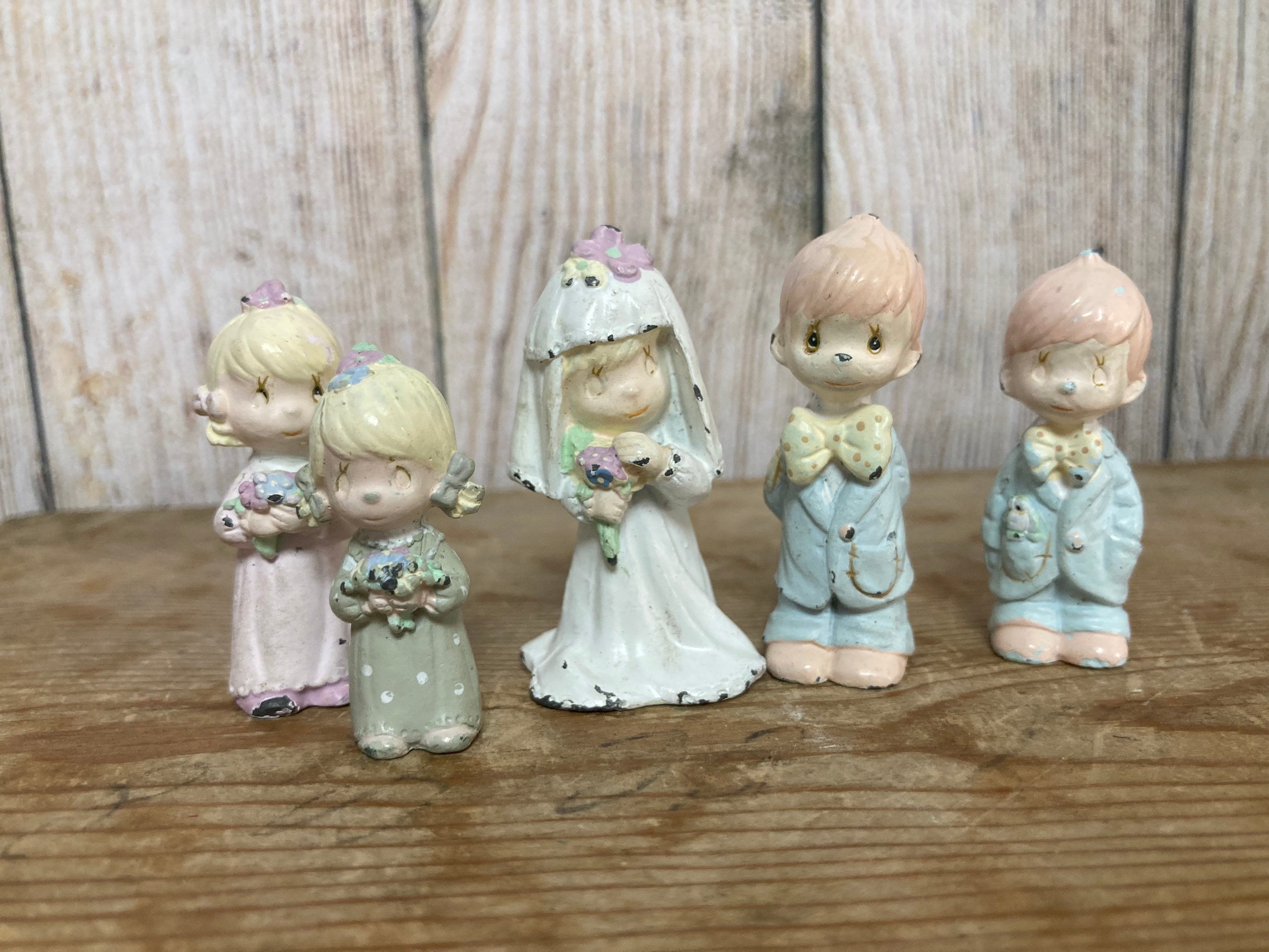 Four Charming Precious Moment Figurines All are with different messages and descriptions Enesco.