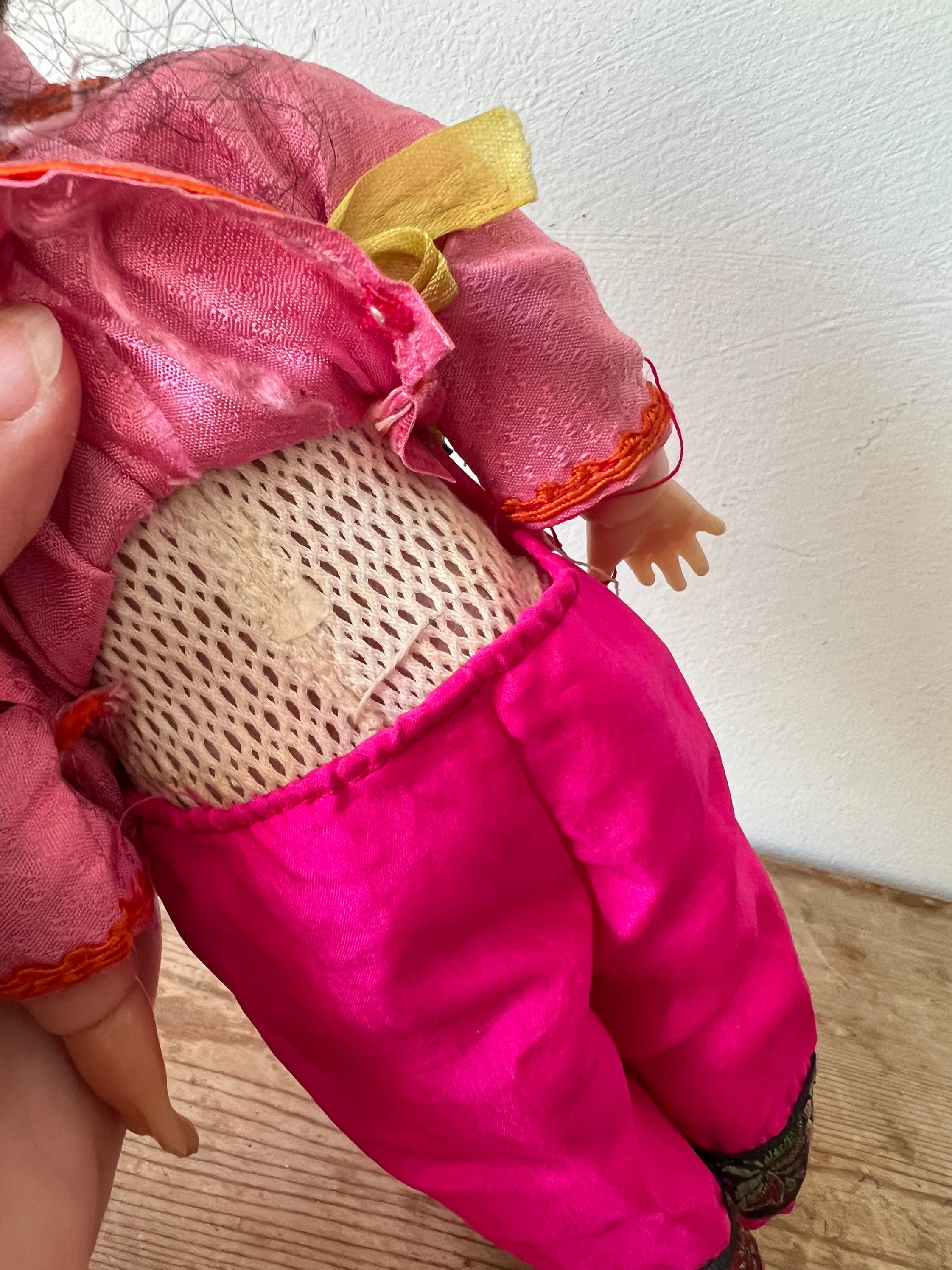 Vintage Chinese Girl Doll Pretty Face Pink Outfit Jointed Etsy