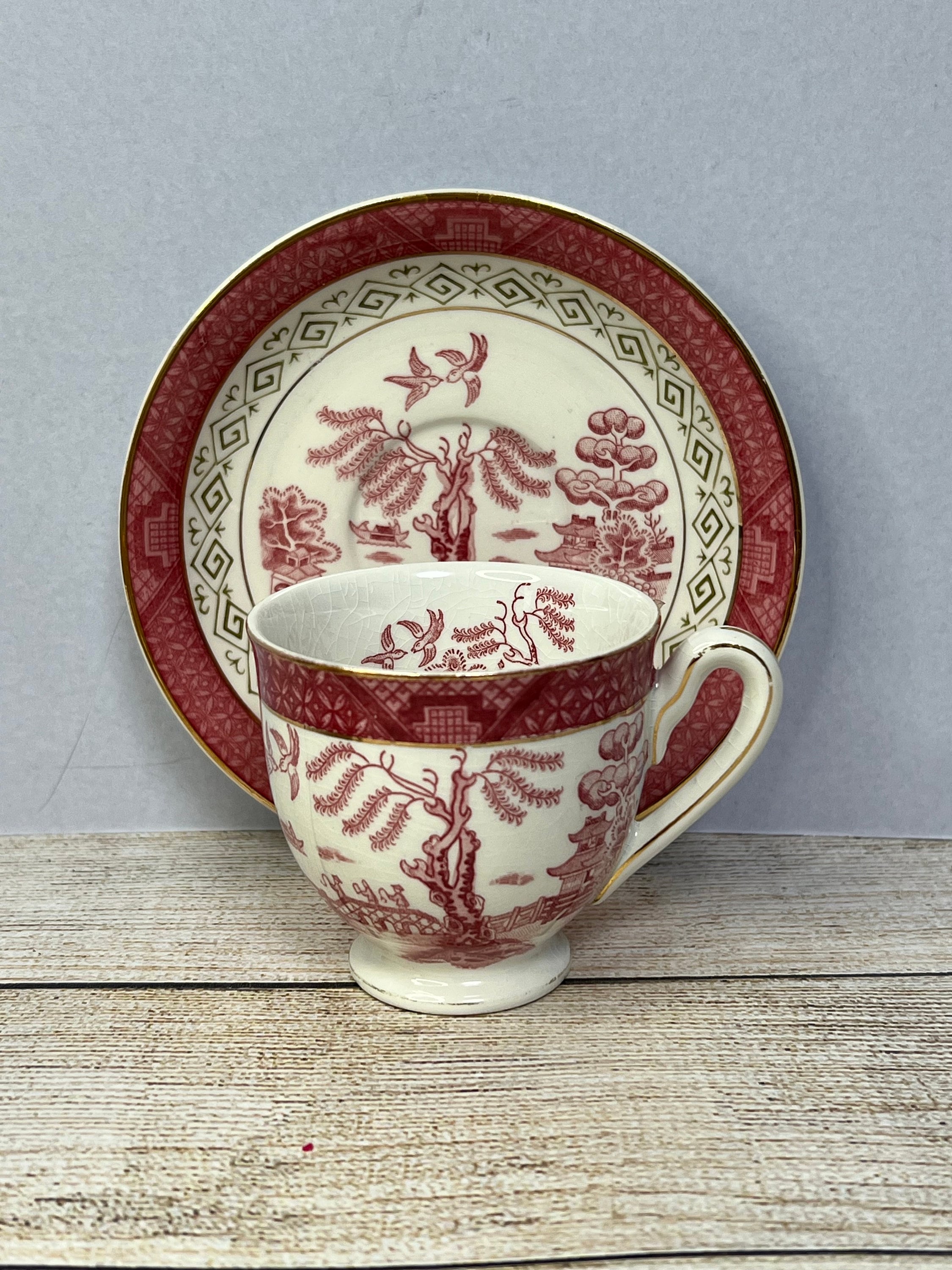 Vintage Nikko Japan Double Phoenix Small Tea, Coffee Cup and