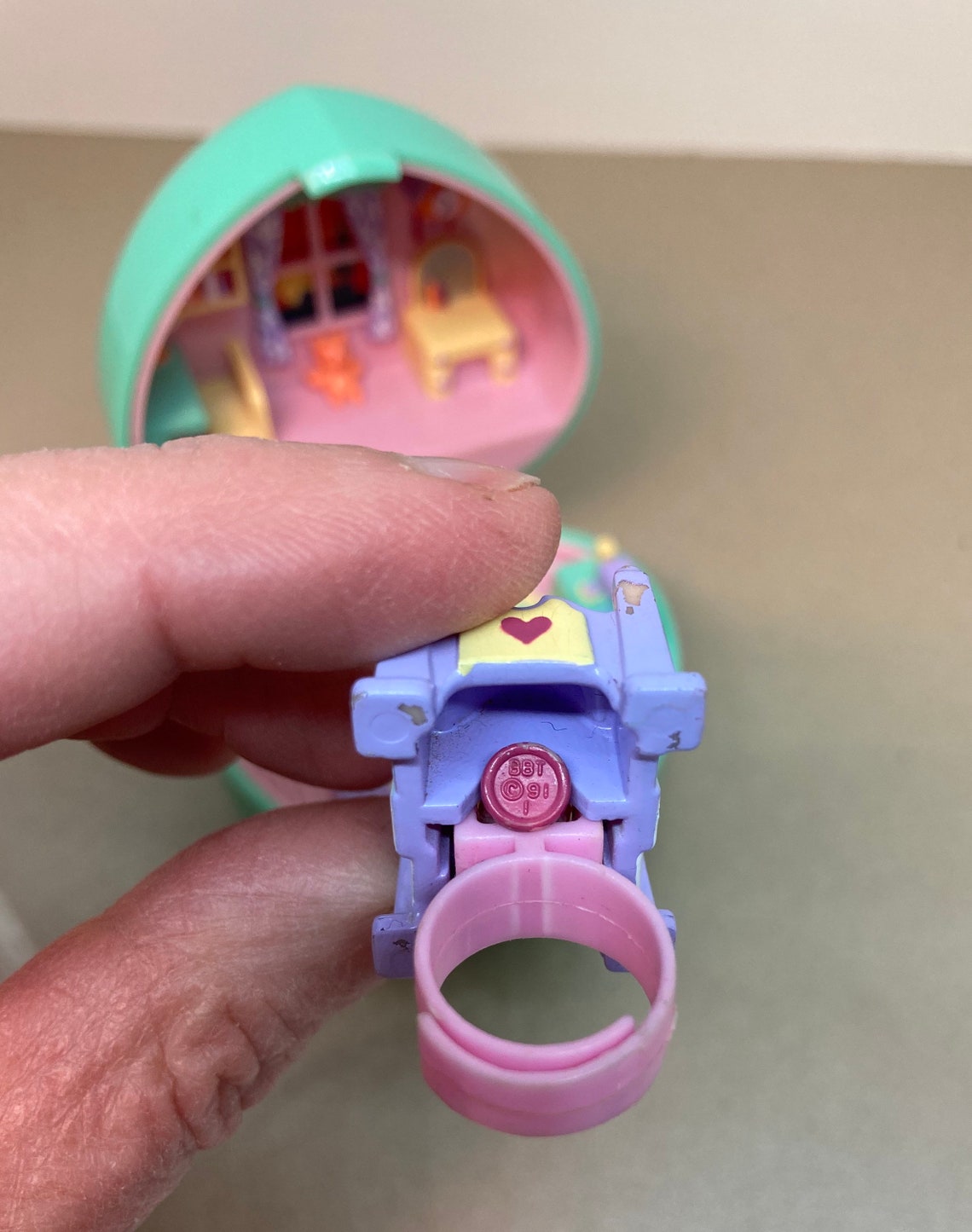 Vintage Polly Pocket Ring In Compact Case Midges Bedtime Etsy