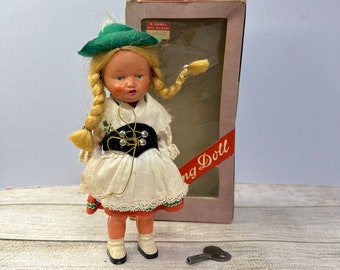 Vintage Dancing Doll, Sweetheart, West Germany, with Box & Key