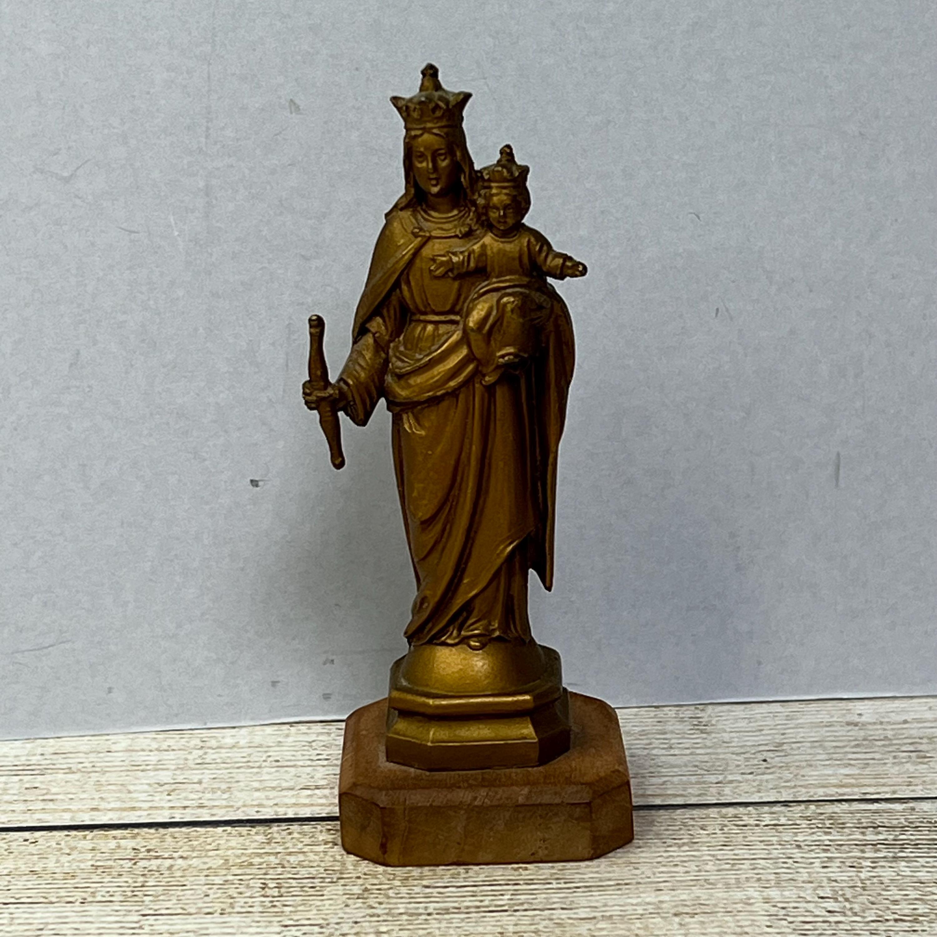 ヴィンテージの金メッキ金属製聖母子像 - イタリア製 - Etsy 日本