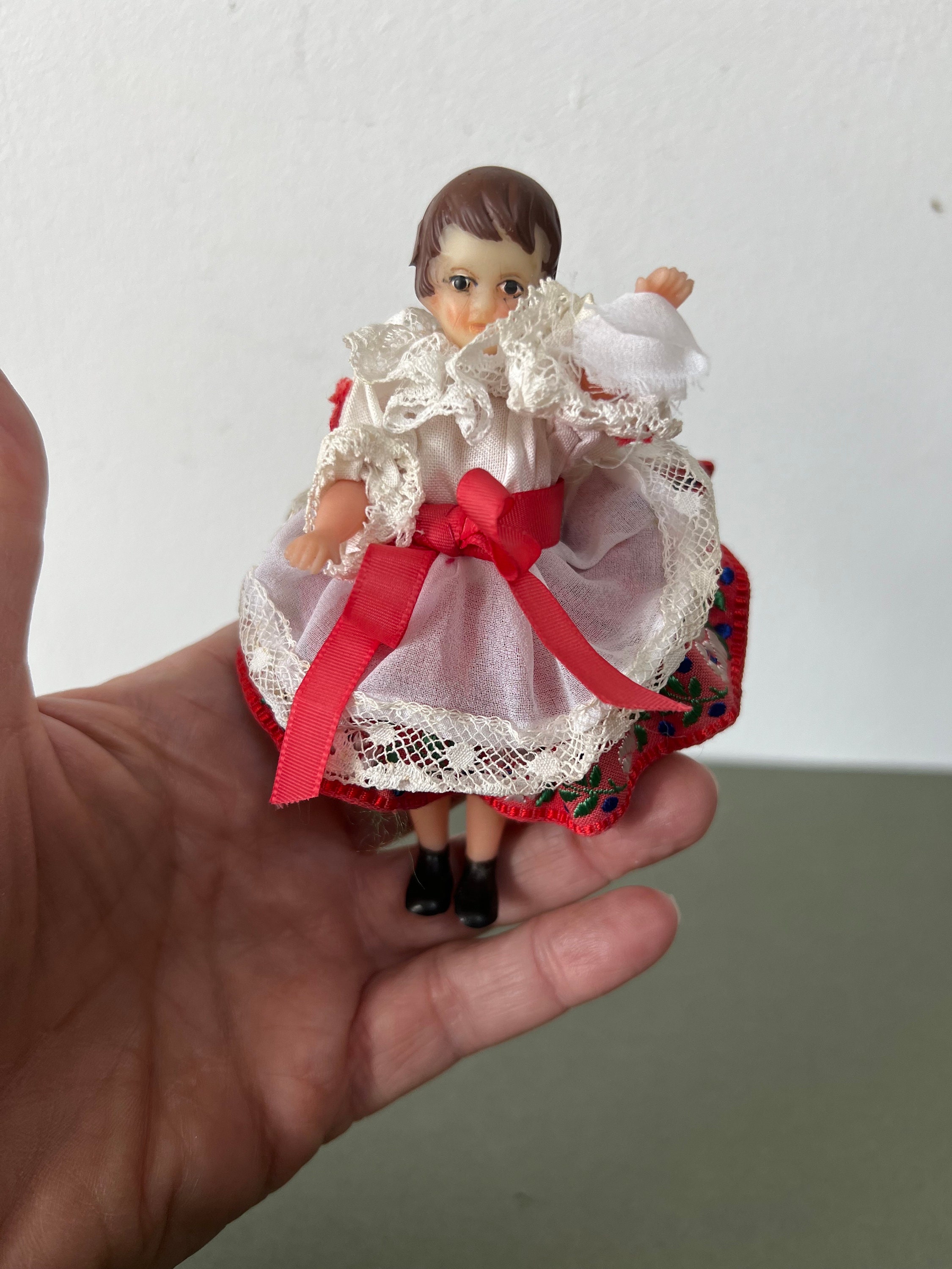 レア　ヴェラ・ショルツ　アーティストドール　ドイツ　ビンテージ　1990年代前後 アンティーク✳︎クロスドール