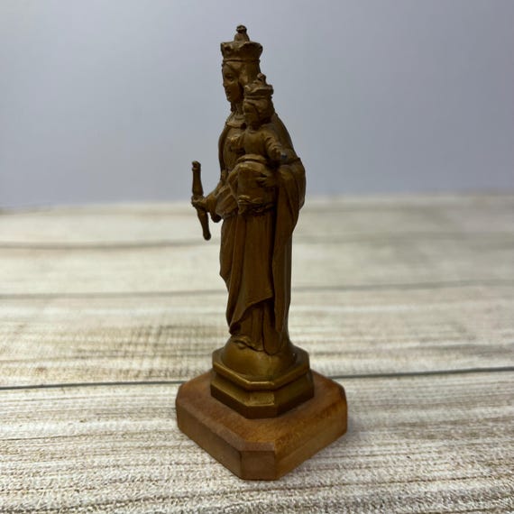 ヴィンテージの金メッキ金属製聖母子像 - イタリア製 - Etsy 日本