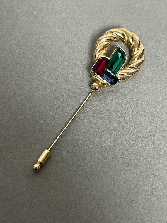 Vintage David Grau Lapel Stick Pin, Statement Lap… - image 4