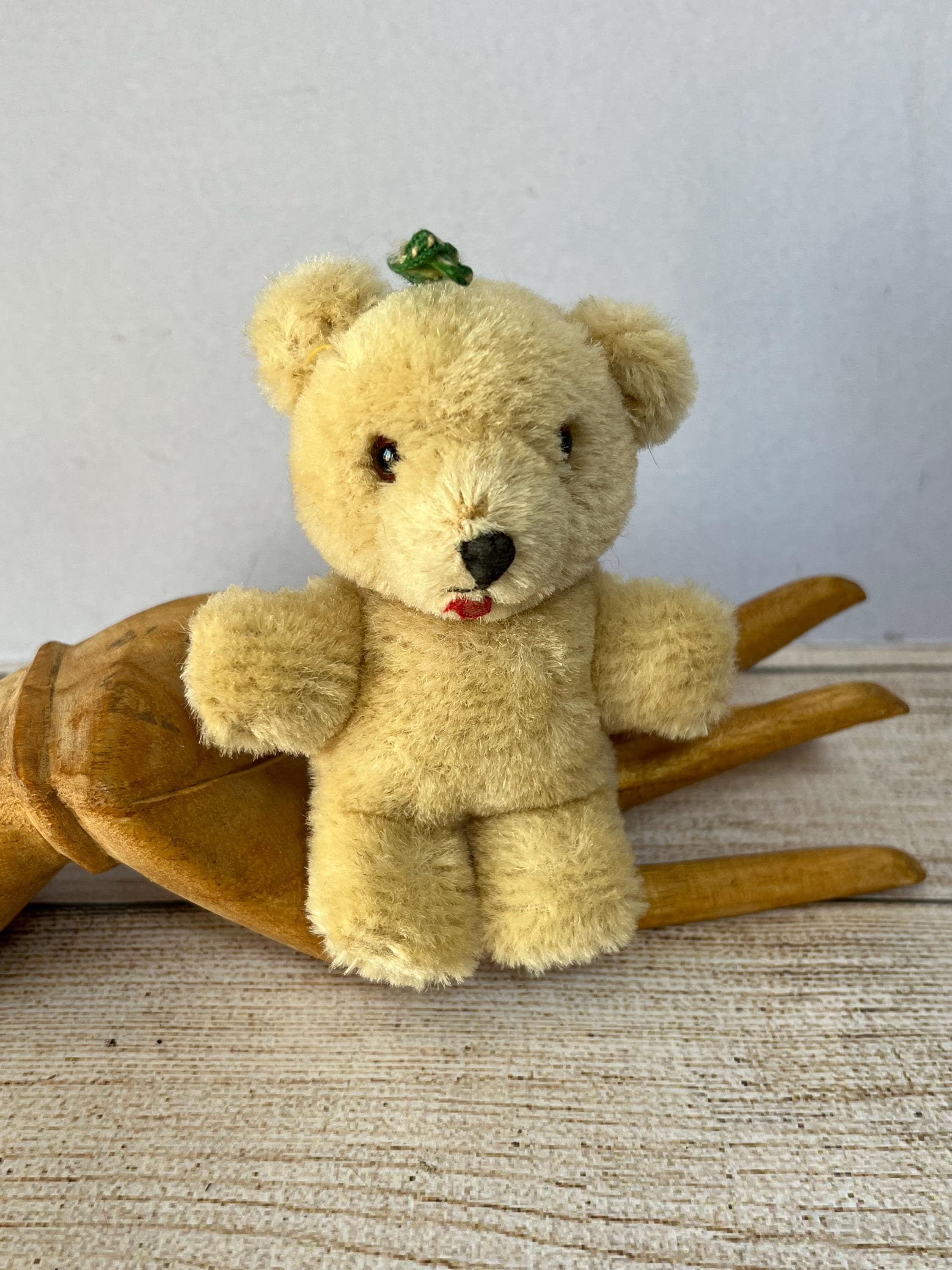 Vintage Mohair Mini Teddy Bear: Shanghai Doll Factory Style
