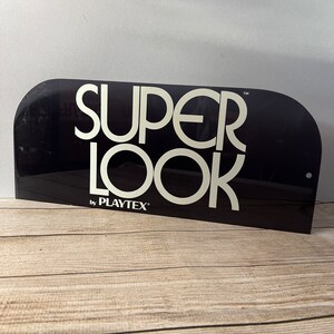 Vintage Playtex SUPER LOOK Cartel publicitario, Perspex