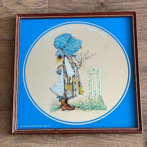 Vintage Holly Hobbie Picture Mirror, American Greetings , Girl in