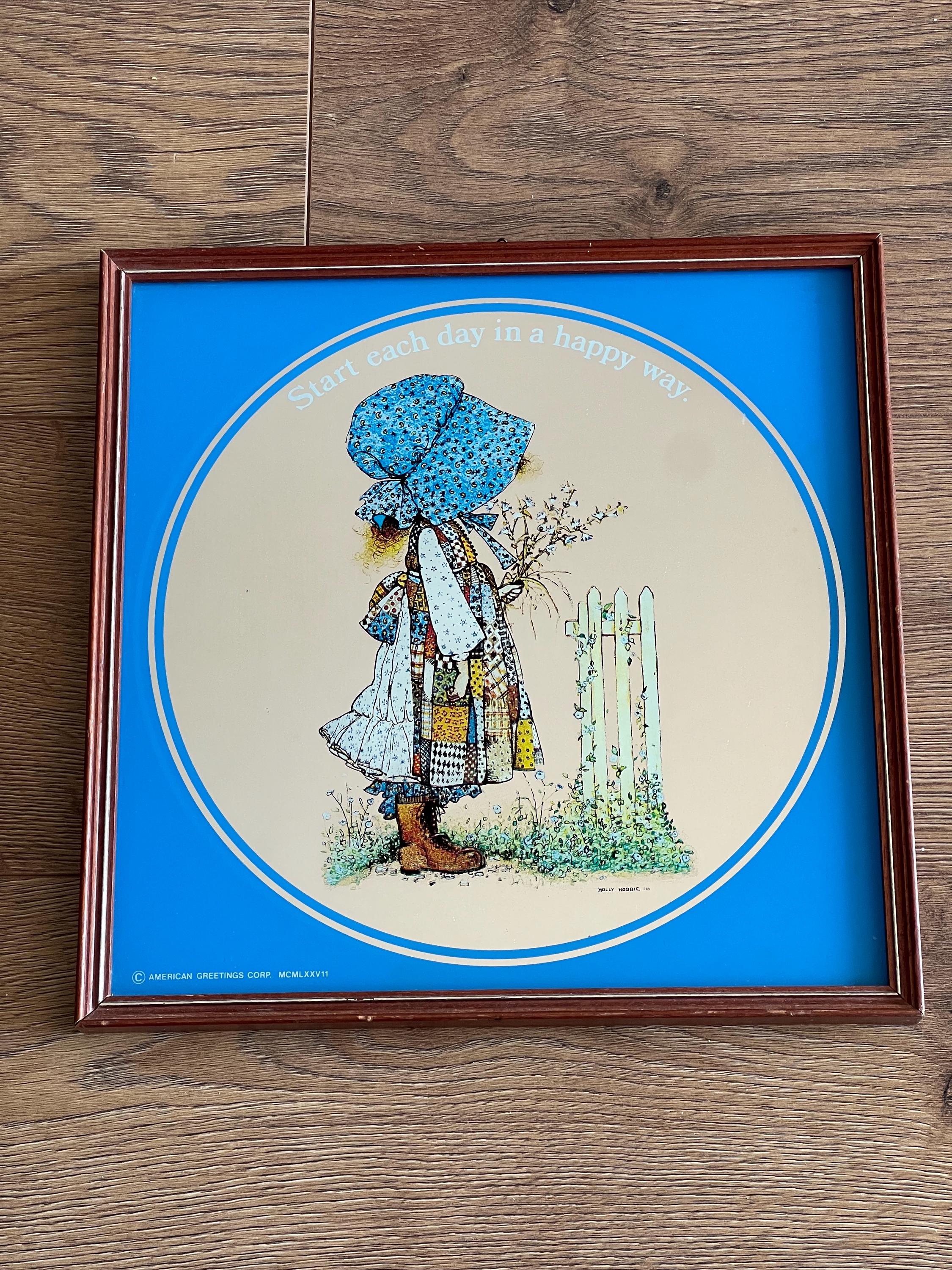 Vintage Holly Hobbie Picture Mirror, American Greetings , Girl in