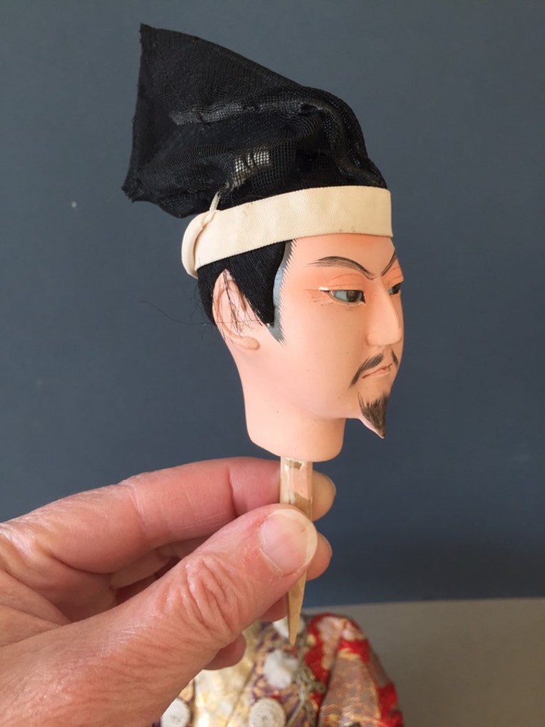 Vintage Japanese Samurai Warrior Doll Figurine Sitting on a Etsy